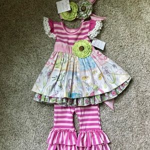 NWT 3 Piece Giggle Moon Outfit